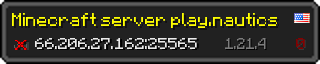 Userbar 320x64 in minecraft style for 66.206.27.162:25565