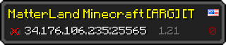 Userbar 320x64 in minecraft style for 34.176.106.235:25565