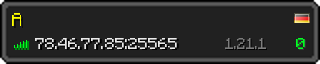 Userbar 320x64 in minecraft style for 78.46.77.85:25565