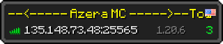 Userbar 320x64 in minecraft style for 135.148.73.48:25565