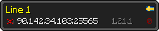 Userbar 320x64 in minecraft style for 90.142.34.103:25565