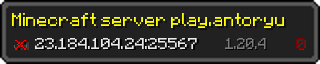 Userbar 320x64 in Minecraft-Stil für den Server 23.184.104.24:25567