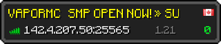 Userbar 320x64 in minecraft style for 142.4.207.50:25565