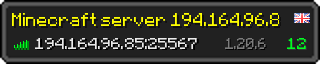 Userbar 320x64 in minecraft style for 194.164.96.85:25567