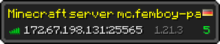 Userbar 320x64 in minecraft style for 172.67.198.131:25565