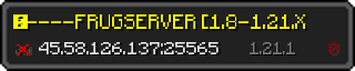 Userbar 320x64 in minecraft style for 45.58.126.137:25565