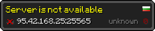 Userbar 320x64 in minecraft style for 95.42.168.25:25565