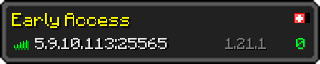 Userbar 320x64 in minecraft style for 5.9.10.113:25565