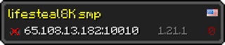 Userbar 320x64 in Minecraft-Stil für den Server 65.108.13.182:10010