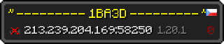 Userbar 320x64 in minecraft style for 213.239.204.169:58250