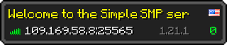 Userbar 320x64 in Minecraft-Stil für den Server 109.169.58.8:25565