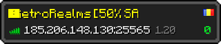 Userbar 320x64 in minecraft style for 185.206.148.130:25565