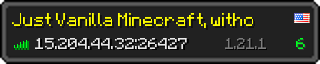 Userbar 320x64 in minecraft style for 15.204.44.32:26427