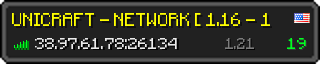 Userbar 320x64 in minecraft style for 38.97.61.78:26134