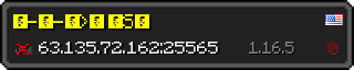 Userbar 320x64 in Minecraft-Stil für den Server 63.135.72.162:25565