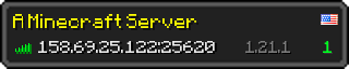 Userbar 320x64 in Minecraft-Stil für den Server 158.69.25.122:25620