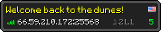 Userbar 320x64 in Minecraft-Stil für den Server 66.59.210.172:25568