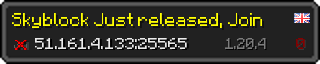 Userbar 320x64 in minecraft style for 51.161.4.133:25565