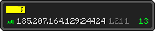 Userbar 320x64 in minecraft style for 185.207.164.129:24424