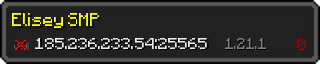 Userbar 320x64 in minecraft style for 185.236.233.54:25565