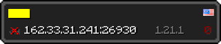 Юзербар 320x64 у стилі майнкрафт для сервера 162.33.31.241:26930