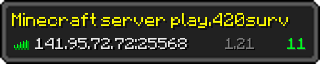 Userbar 320x64 in Minecraft-Stil für den Server 141.95.72.72:25568