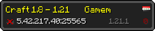 Userbar 320x64 in minecraft style for 5.42.217.40:25565