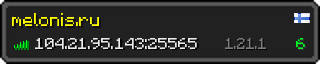 Userbar 320x64 in Minecraft-Stil für den Server 104.21.95.143:25565