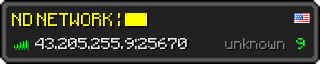 Userbar 320x64 in Minecraft-Stil für den Server 43.205.255.9:25670