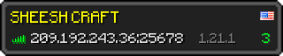 Userbar 320x64 in minecraft style for 209.192.243.36:25678