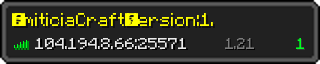 Userbar 320x64 in Minecraft-Stil für den Server 104.194.8.66:25571