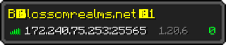 Userbar 320x64 in Minecraft-Stil für den Server 172.240.75.253:25565