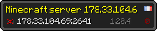 Userbar 320x64 in minecraft style for 178.33.104.69:2641