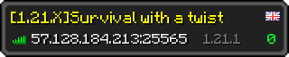 Userbar 320x64 in Minecraft-Stil für den Server 57.128.184.213:25565