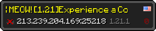 Userbar 320x64 in Minecraft-Stil für den Server 213.239.204.169:25218