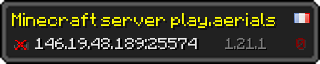 Userbar 320x64 in Minecraft-Stil für den Server 146.19.48.189:25574