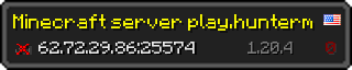 Userbar 320x64 in Minecraft-Stil für den Server 62.72.29.86:25574