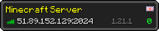 Userbar 320x64 in minecraft style for 51.89.152.129:2024