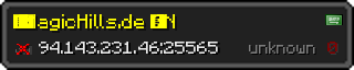 Userbar 320x64 in minecraft style for 94.143.231.46:25565