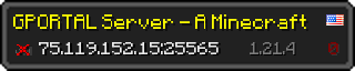 Userbar 320x64 in minecraft style for 75.119.152.15:25565