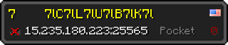 Userbar 320x64 in minecraft style for 15.235.180.223:25565