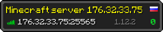 Юзербар 320x64 в стиле майнкрафт для сервера 176.32.33.75:25565