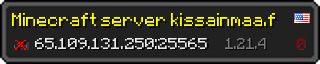 Userbar 320x64 in minecraft style for 65.109.131.250:25565