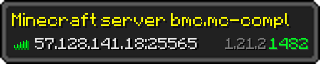 Userbar 320x64 in minecraft style for 57.128.141.18:25565