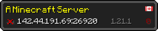 Userbar 320x64 in minecraft style for 142.44.191.69:26920