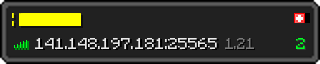 Userbar 320x64 in Minecraft-Stil für den Server 141.148.197.181:25565