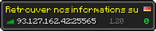 Userbar 320x64 in Minecraft-Stil für den Server 93.127.162.42:25565