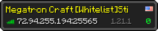 Userbar 320x64 in minecraft style for 72.94.255.194:25565