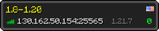 Userbar 320x64 in minecraft style for 130.162.50.154:25565