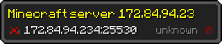 Userbar 320x64 in minecraft style for 172.84.94.234:25530